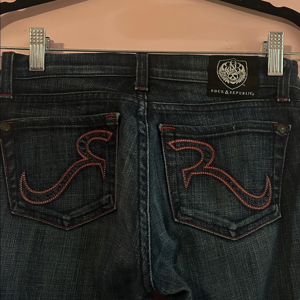 Vintage Rock & Republic Dark Indigo Flare Jeans